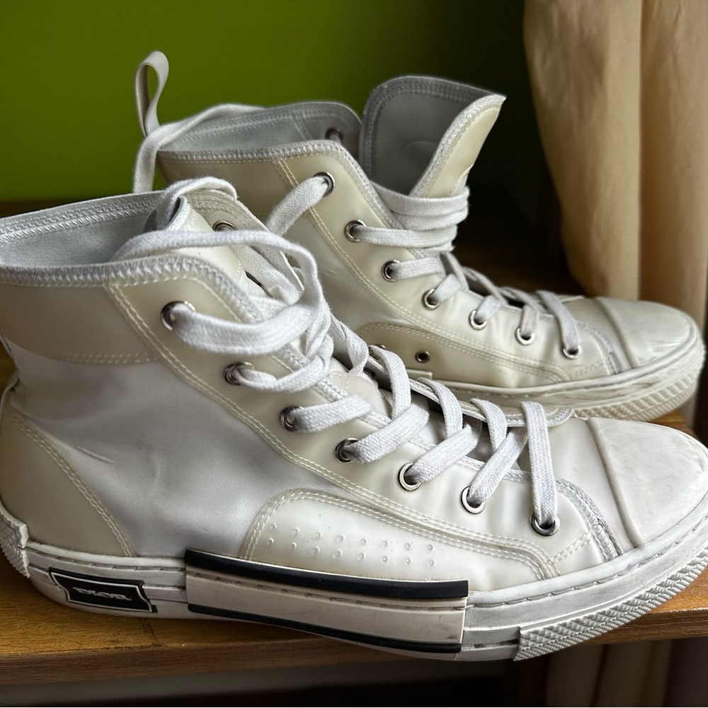 Dior White High-Top Sneakers